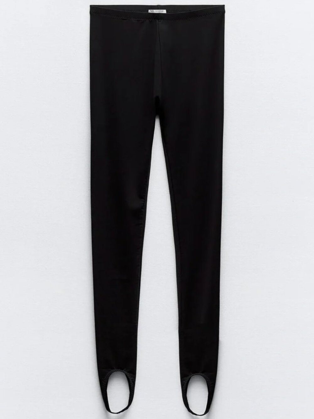 ZARA POLYAMIDE STIRRUP LEGGINGS, black, S, NWT